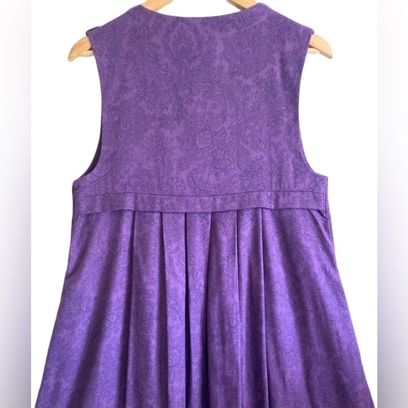 LAURA ASHLEY Vintage Boho Cottagecore Minimalist Floral Paisley Midi Dress Sz 8 - Picture 10 of 13